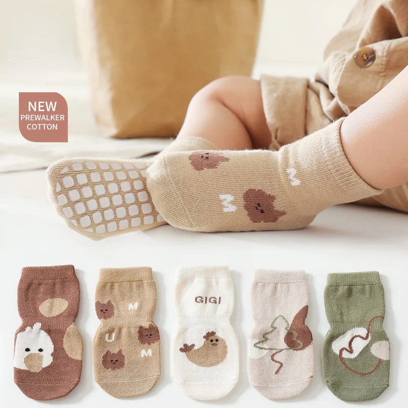 

Autumn Winter Baby Socks Boy Girls Dispensing Non-slip Children's Socks Mid-tube Toddler Home Cotton Sock