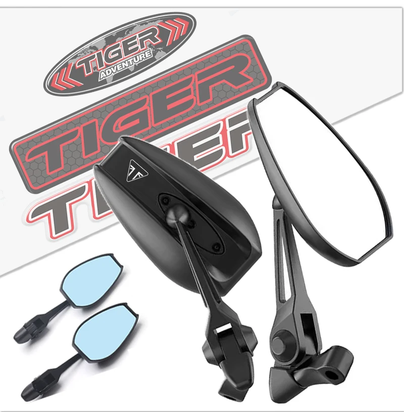 

2pcs/pair Motorcycle Side Mirror Rearview Mirrors Rear View For Triumph Trident 660 Tiger 800 900 Tiger800 Tiger900 Aluminum