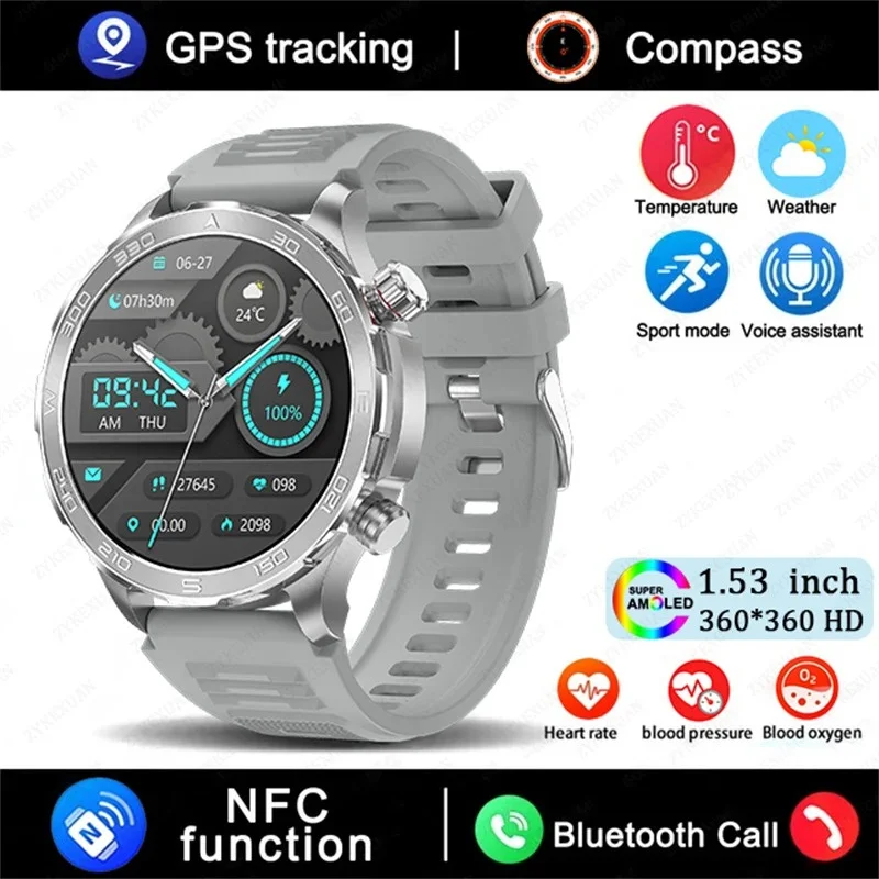 ファッションスマートウォッチ男性女性 Huawei 社 AMOLED HD スマートウォッチ心拍数 NFC IP68 アプリ GPS スポーツウォッチ Xiaomi サムスン Iphone