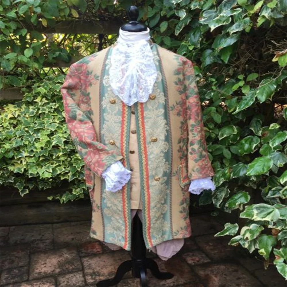 

18th Century Men's Rococo Baroque Costume Marie Antoinette Luxurious French Court Aristocratic Masquerade Ball Gown