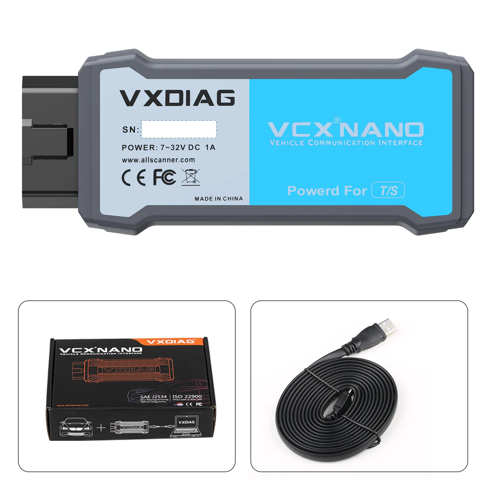 VXDIAG VCX NANO for TOYOTA Car Diagnose Tool Compatible with J2534