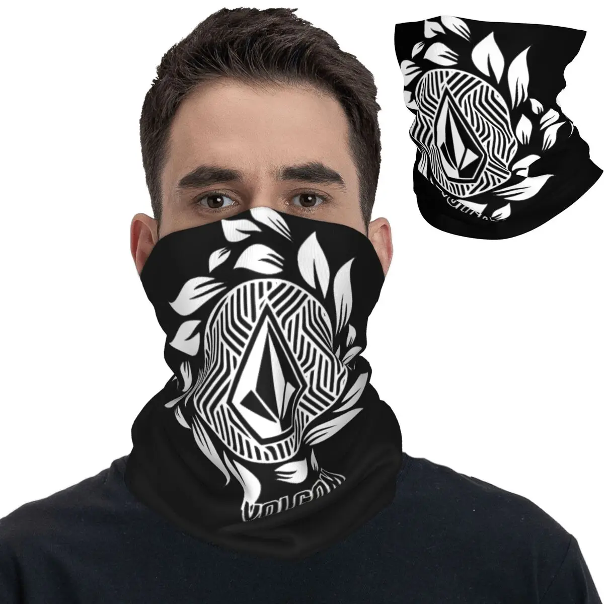 Leaf Volcom Soft Pastel Color Sweet Bandana Neck Cover Printed Mask Scarf Warm Headwear Running Unisex Adult Winter