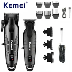 Kemei KM-2290 KM-2293 Professional Barber Set USB Charging Men's Professional Electric Barber