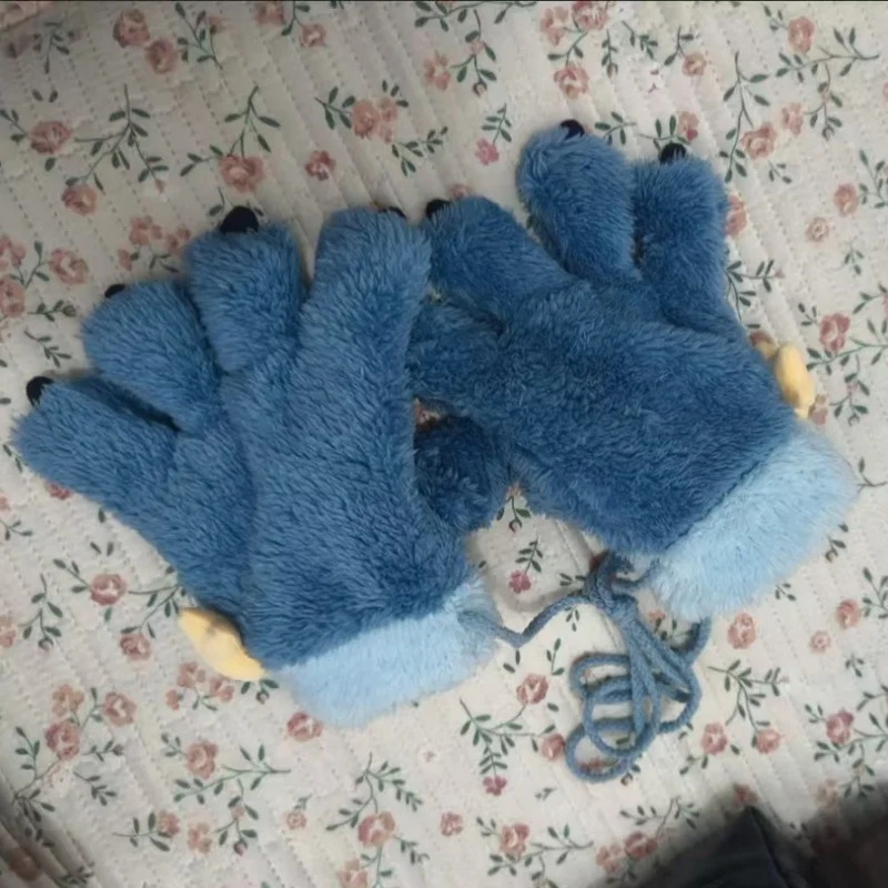 1 زوج ديزني الكرتون قفازات غرزة الكفوف أفخم قفازات سميكة الدفء مناسبة للتزلج في الشتاء وركوب الدراجات حماية الأيدي هدية #5