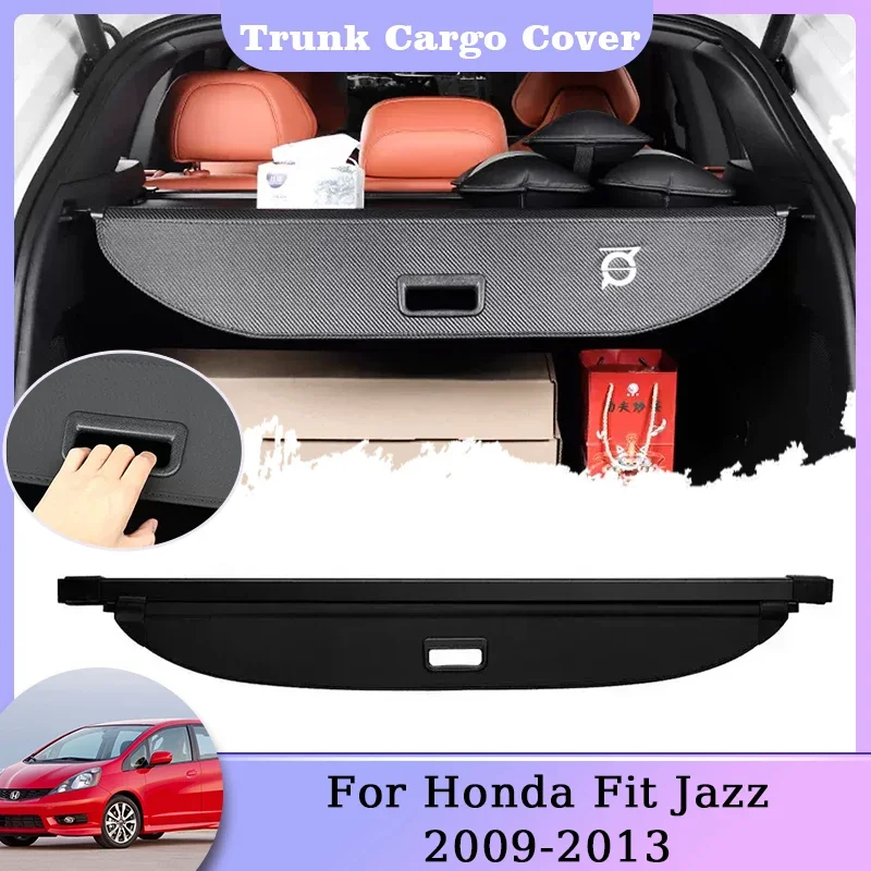 Rear Trunk Cargo Cover For Honda Fit Jazz GG GG6 GE GE8 MK2 2009~2013 Security Luggage Shield Privacy Curtain Car Accessories