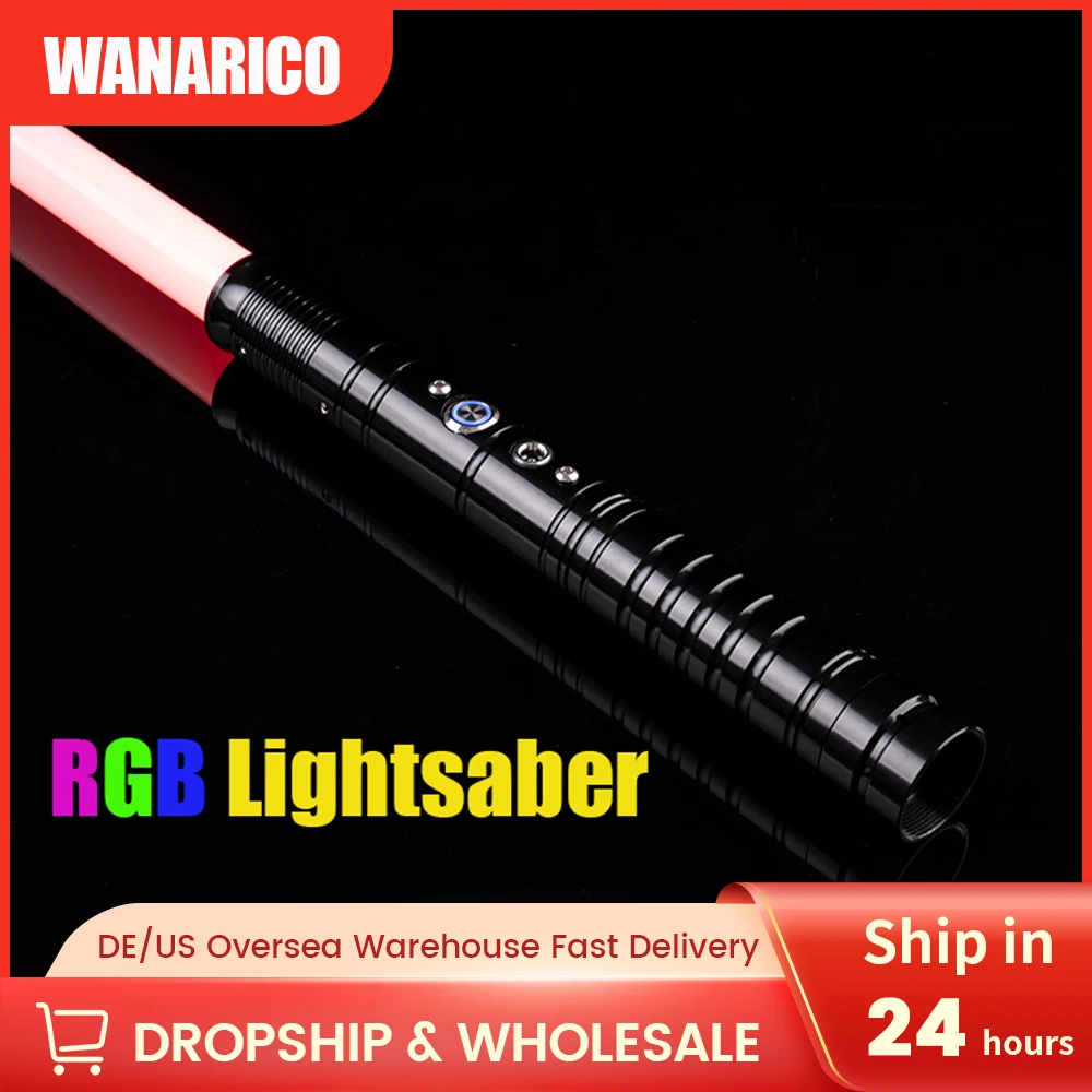 WANARICO RGB 7 Color Changeable Lightsaber Metal Handle With Sound Effect Mode FX Duel Light Sword USB Charging LED Lightsaber