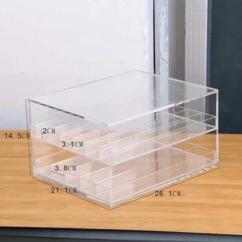 Drawer Acrylic Eye Shadow Storage Box For Powder Cake Blush Cosmetics Jewelry Storage Box Desktop Dustproof Rack Makeup