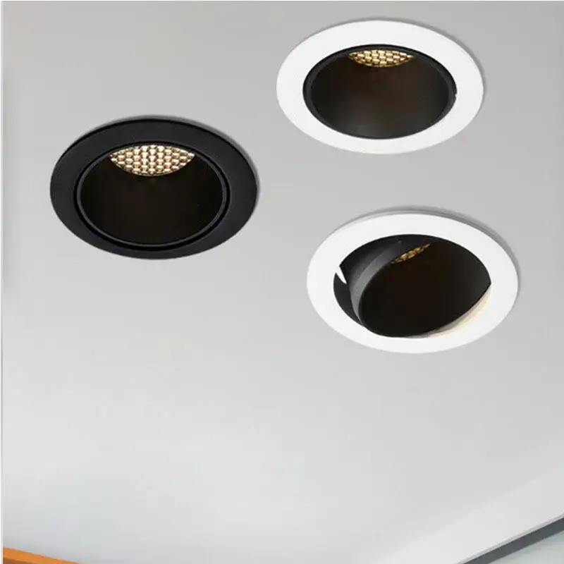 

Honeycomb Nest Lens Anti-Glare LED Recessed Downlight 20W 18W 15W 12W 9W 7W Angle Adjust Ceiling Spot Lights Kitchen Living Room