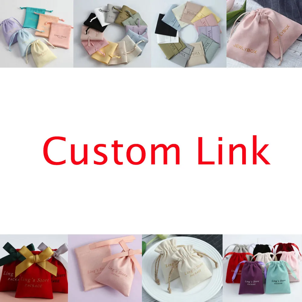 

Custom Link For Soft Velvet Fungus Open Pouch Print Logo Flannel Bag