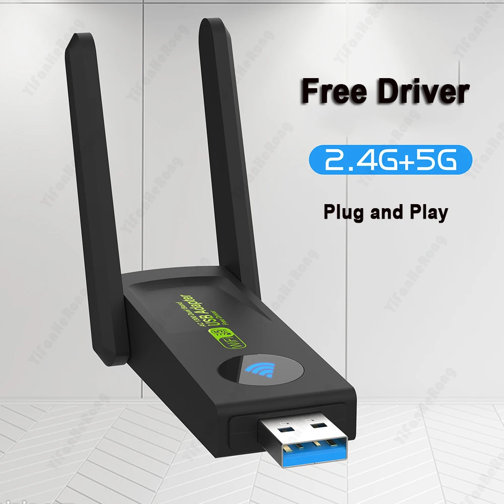 Dual Band Free Driver 1300M Network Card 3.0 USB WiFi Adapter 1300Mbps Wireless Network Adapter WiFi Dongle 2.4G/5GHz