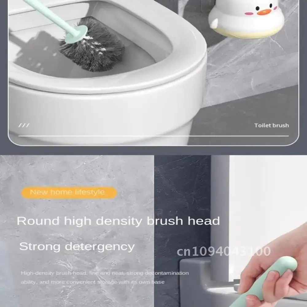 

Щетка для унитаза с рисунком цыпочки, настенный удобный набор для унитаза, очиститель для глубокой чаши, чистка, прочная щетка