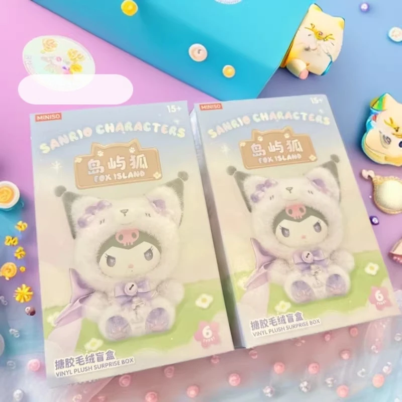 New Original Island Fox Plush Vinyl Series Blind Box Hello Kitty Trendy Play Pendant Girls Pendant Mystery Box Birthday Xmas Gif view 2