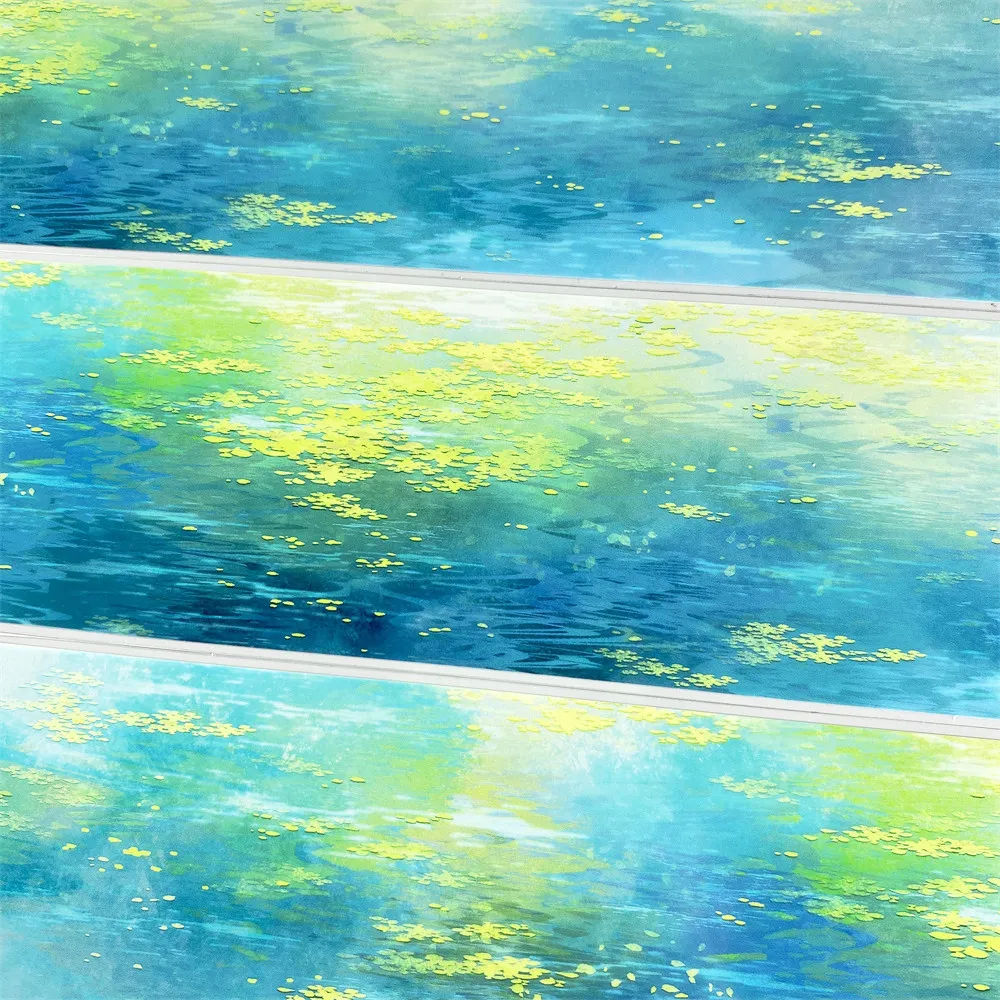 

Декоративная ПЭТ-лента в стиле васи с эффектом водной глади (синяя, зеленая, желтая, цвет озерной воды), для скрапбукинга, коллажей и DIY-наклеек