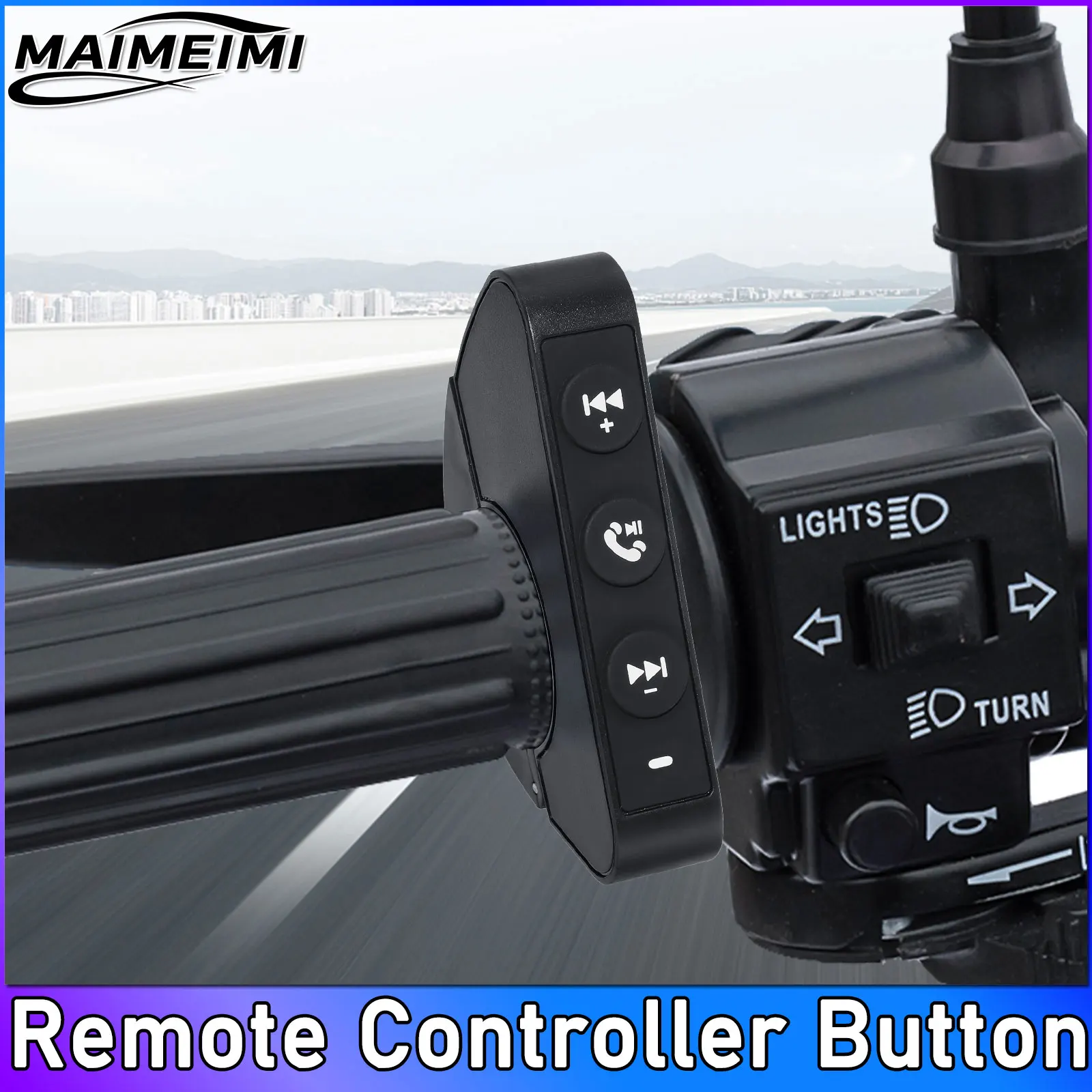 

Motorcycle Handlebar Media Controller Motorcycle Wireless Control Remote Button Helmet Earphone Steering Wheel Remote Control