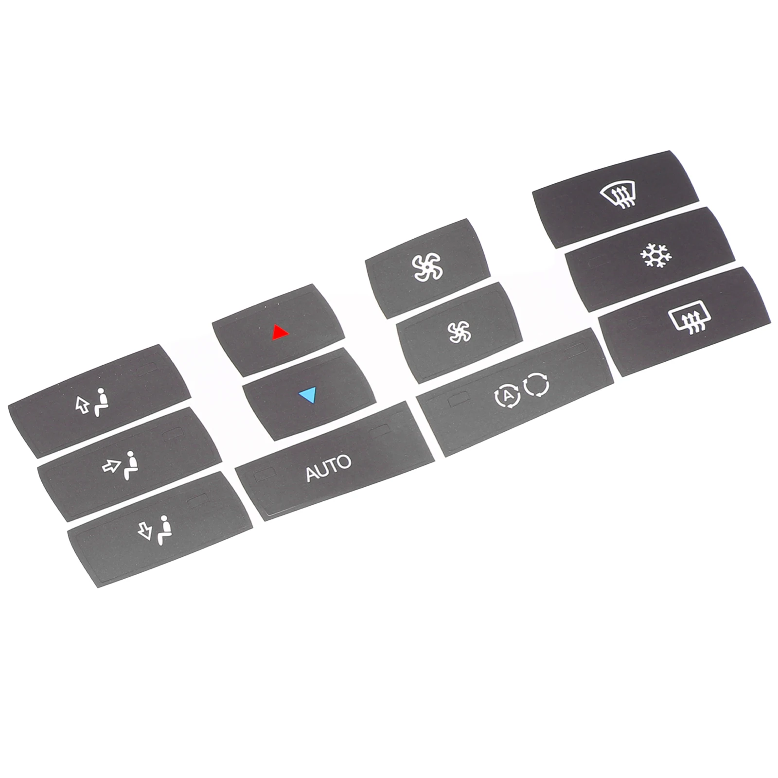 Dashboard Button Overlay Stickers for Compatible with For BMW X3 E83 Climate Control System 2003 through 2010 Repair Set