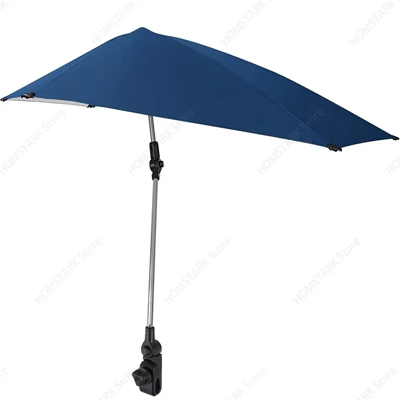Adjustable Clamp-on Umbrella for Chair, Multi-functional Attachment for Stroller Beach Chair Wheelchair for Sun Protection Shade