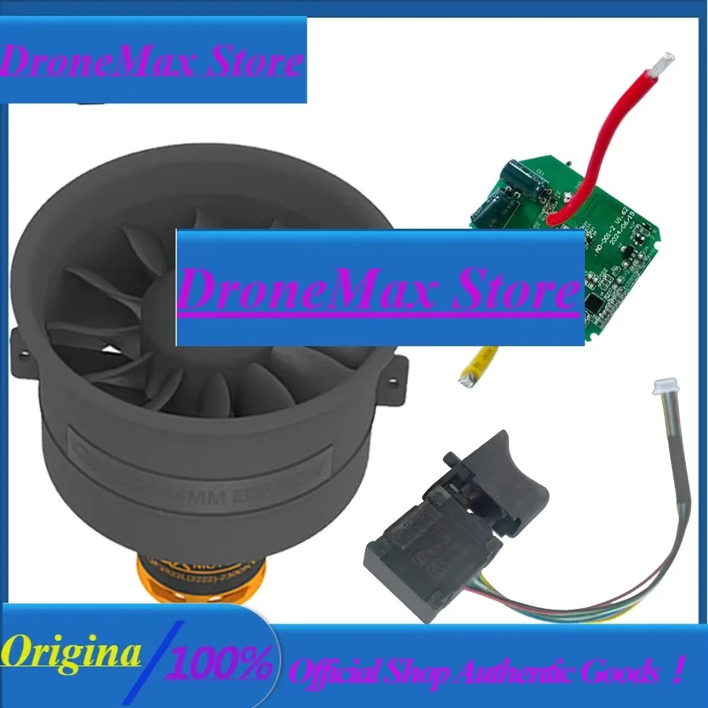 DroMaSsViolent Fan Accessories 50mm 64mm 70mm EDF Brushless Motor KIT 1000W Controller ESC Blower Switch For Turbo Fan Blower