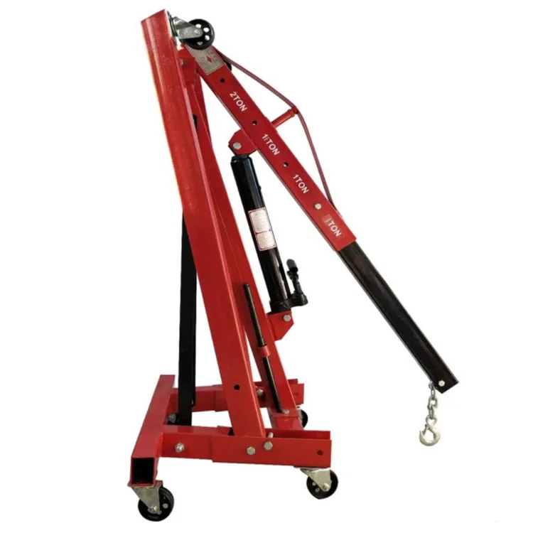 3 ton 2ton heavy duty foldable hydraulic lifter small shop crane jack for engine