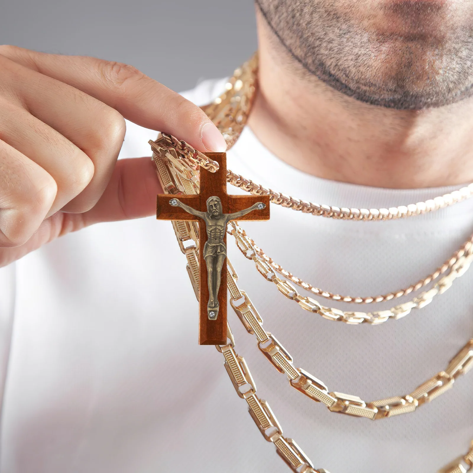 

2Pcs Classic Cross Accessory Retro Tone Jesus Crucifix Charm for Necklace Bracelet DIY Jewelry Making Findings