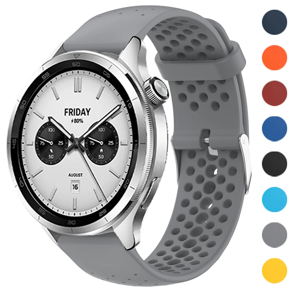 Bracelet en Silicone 22mm pour Xiaomi Watch S4 S3, Bracelet de Sport pour Mi Watch 2 Pro S1 Active/Pro S2 46/42mm, couleur 2 Correa Bracelet en Silicone 22mm pour Xiaomi Watch S4 S3, Bracelet de Sport pour Mi Watch 2 Pro S1 Active/Pro S2 46/42mm, couleur 2 Correa