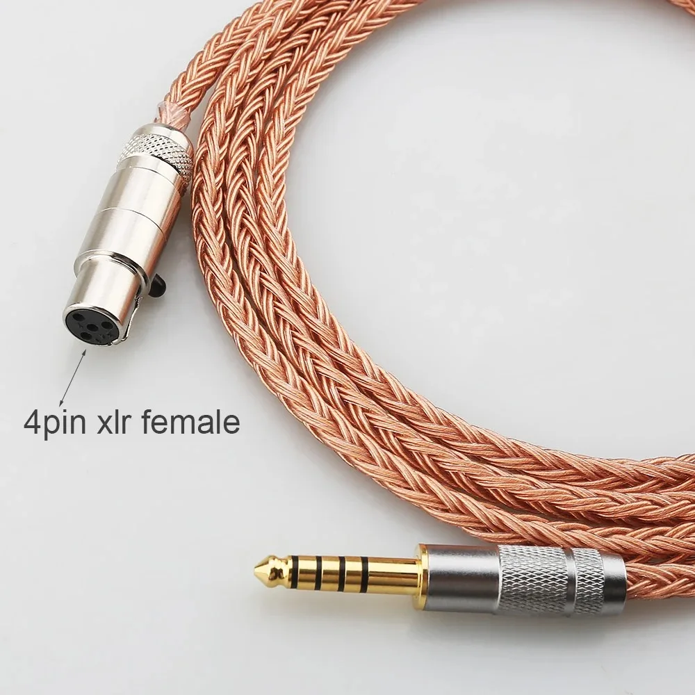 Kabel HD490 PRO, 16-żyłowy, z przewodami OCC, 4-pinowy, mini XLR, zbalansowany kabel słuchawkowy do słuchawek Sennheiser HD480 PRO, 4,4 mm, XLR, 3,5 mm, 2,5 mm, 6,35 mm, długość 0,5–5 m. — zdjęcie produktu 2