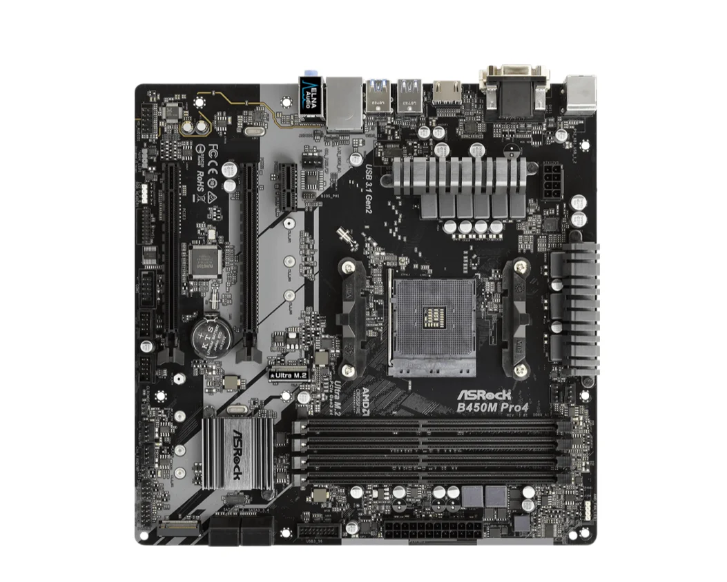 AMD B450 B450M PRO4 Motherboard AM4 CPU Support Ryzen 7 5800X3D 5 5 5500 5 5600X  5800X 9 5900X Ram DDR4 128GB M.2 Micro ATX PC