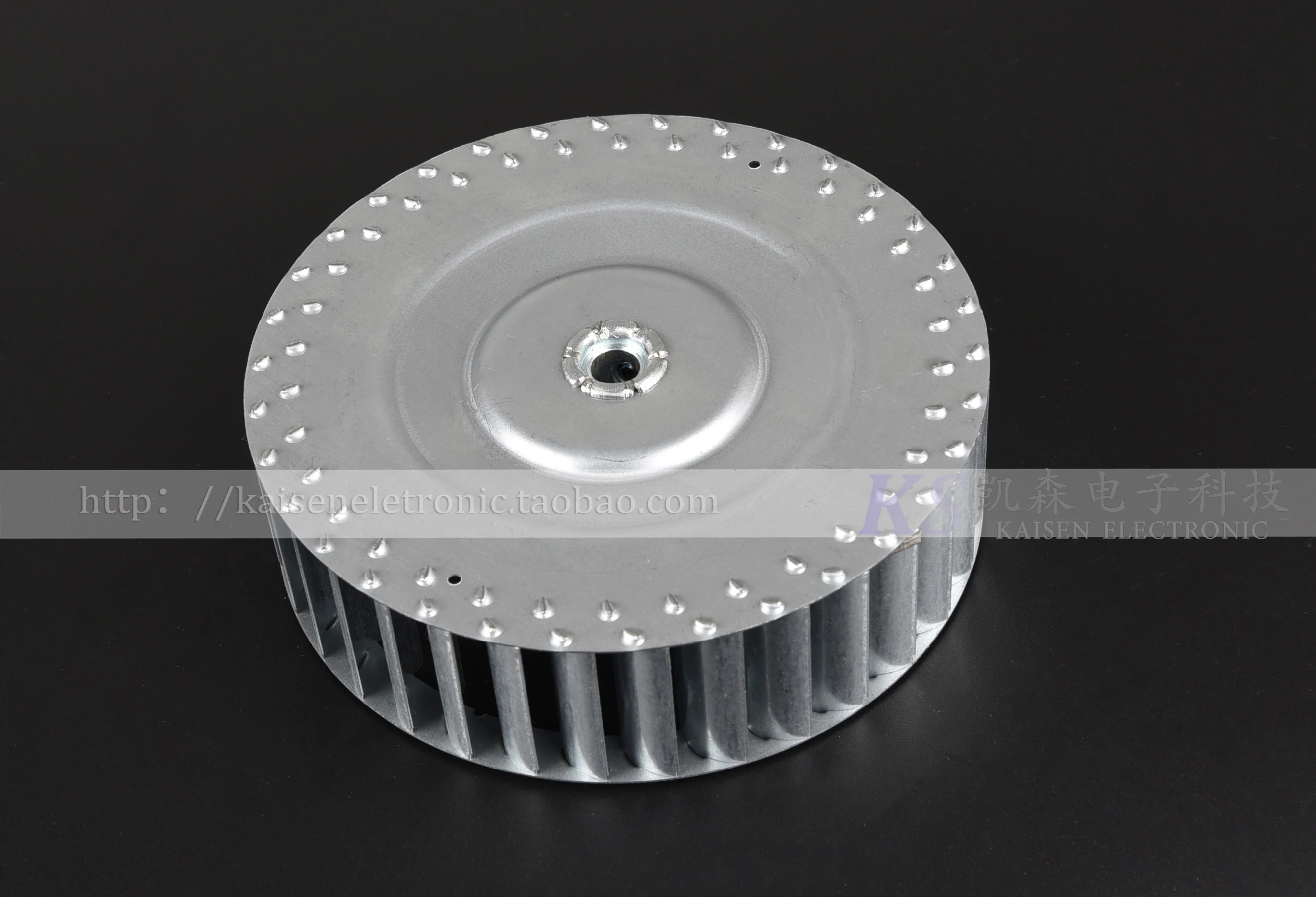 Diameter 120mm height 34mm, 43mm inner hole 6mm 8mm, aluminized steel high temperature motor fan centrifugal wind wheel impeller