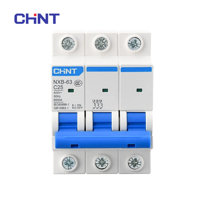 Chint Chnt Electric Type C NXB-63 Circuit Breaker 3P AC 380V 400V Micro Air Switch