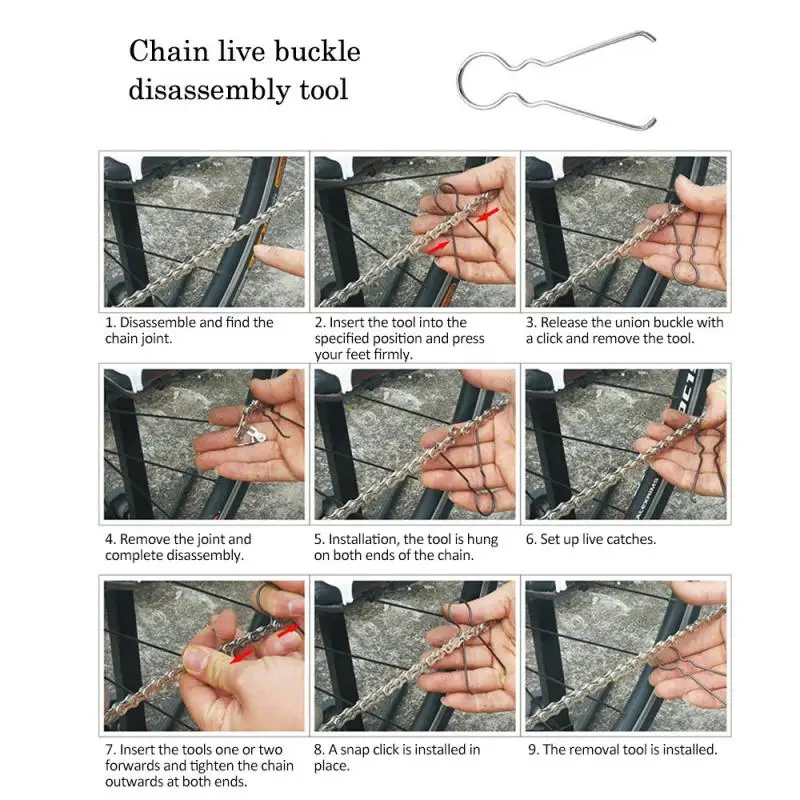 RISK 5Pairs Bike Chain Quick Link Connector Lock Set MTB Road Bicycle Power Chain Quick Release Buckle for 6 7 8 9 10 11 Speed - view 6