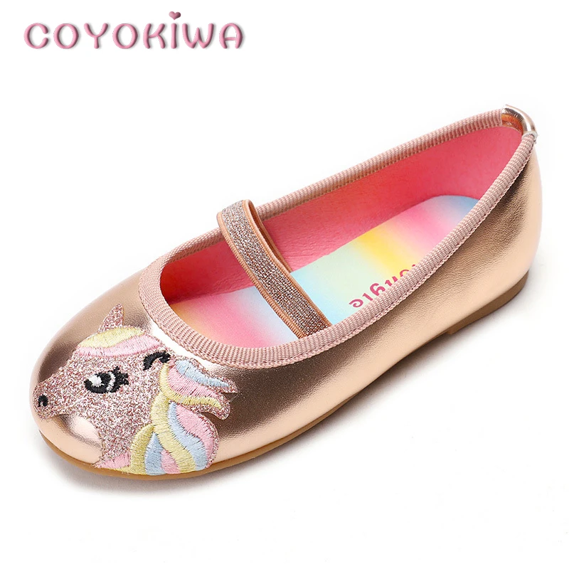 Toddler Girls Gold Birthday Shoes Kids Ballet Dancing Shoes for Spring Glitter Party Shoes Princess Silver Rose Gold 2t 3t 4t 5