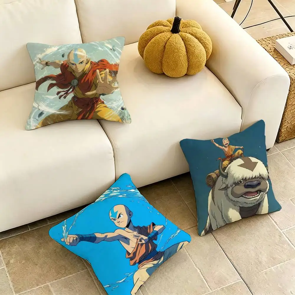 

A-Avatar The Last Airbender Square Double-Sided printed Pillow Case Bedroom Bedside Pillow Sofa Cushion Cover Gift