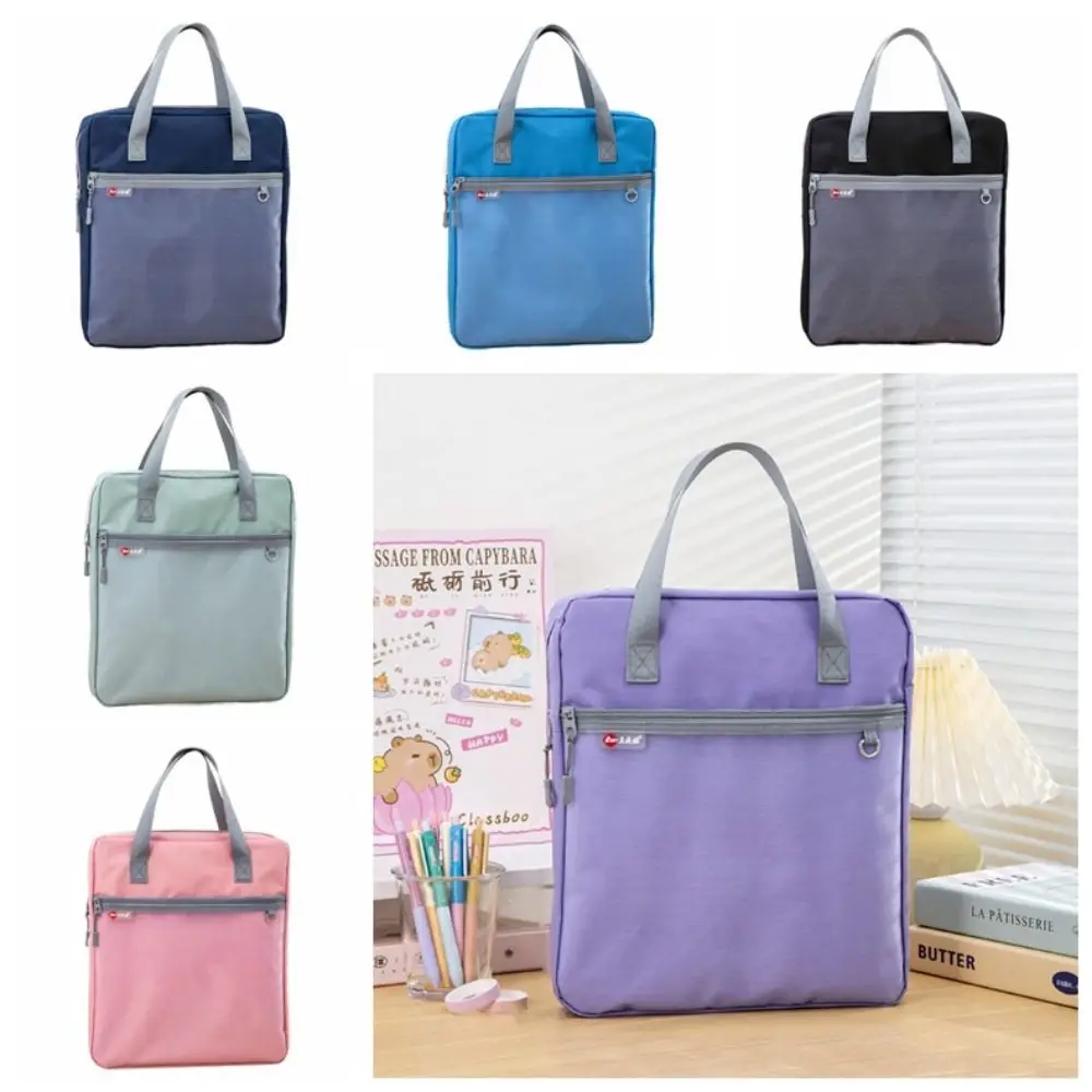 

Lightweight Portable Book Storage Bag Waterproof Handheld Art Storage Bag Large Capacity Zipper A4 File Organizer Travel