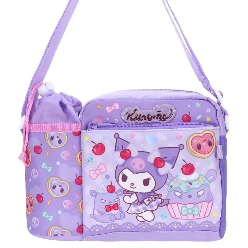 

Милая сумка-чехол для бутылки с водой Sanrio Cinnamoroll, сумка через плечо Hangyodon, портативная сумка для игрушек Kuromi Anime HelloKitty