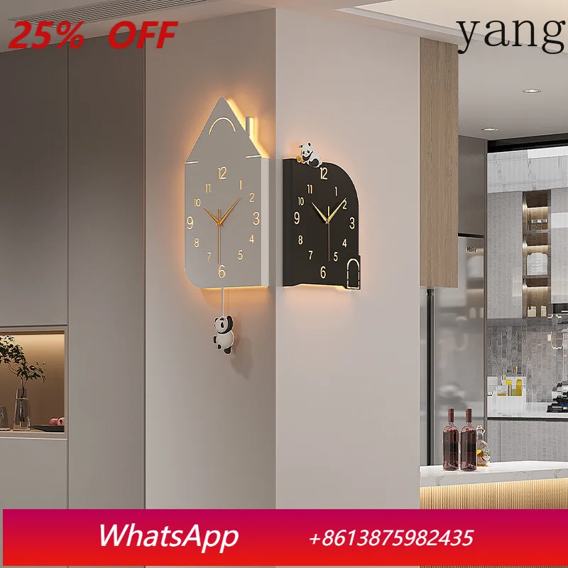 CX Modern Wall-mounted Living Room Corner Double-sided Wall Clock Household Corner Clock