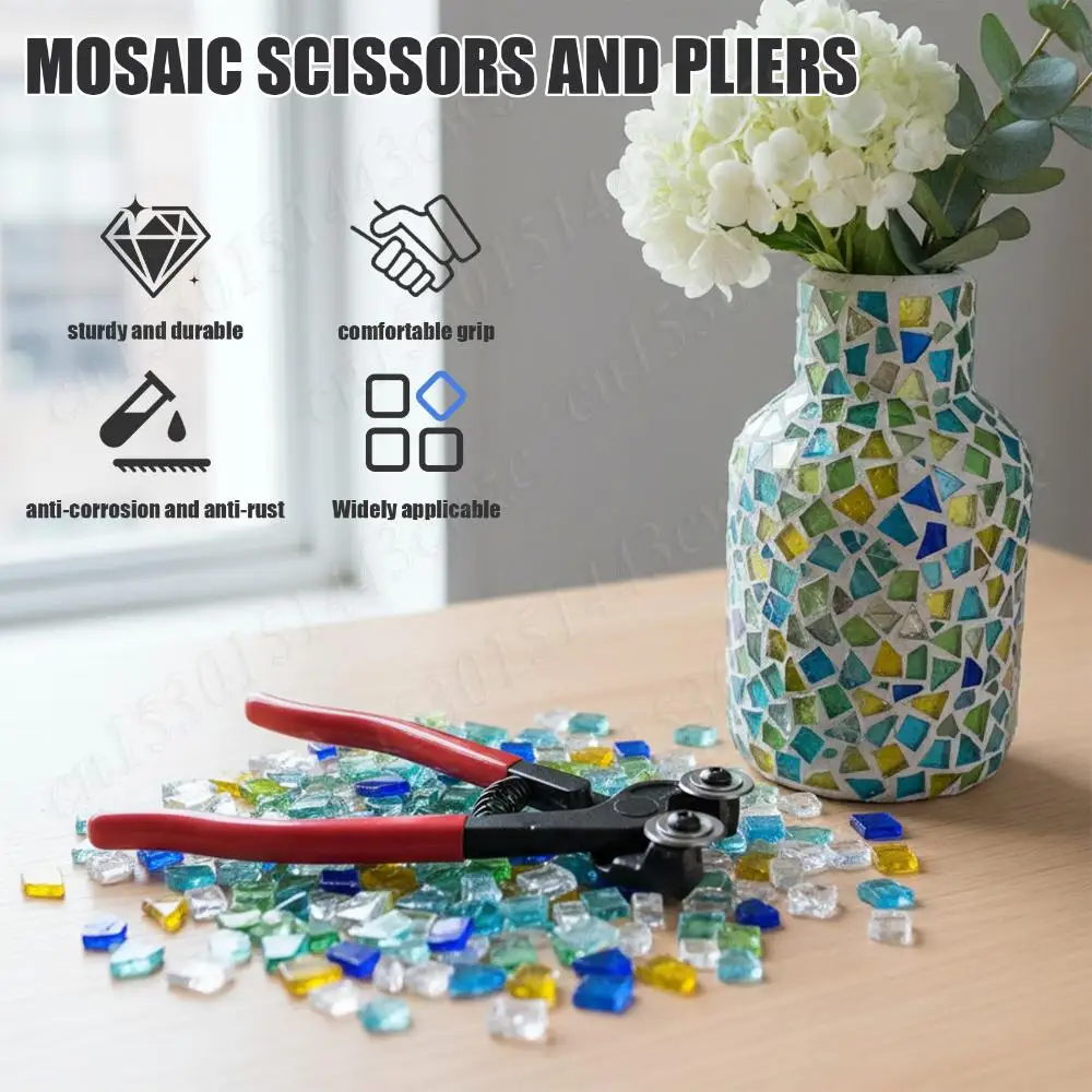 

1Pcs Professional Mosaic Scissors Pliers 8 Inch Heavy Duty Tile Glass Nippers Cutting Tools For Porcelain Glass Mirror Cutting
