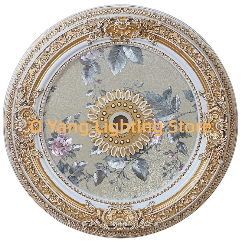 Decoration  Panel Lamp Pool Decoration Guest Dining Room Round Ceiling Molding Decoration Non-plaster  Just Lamp Panel view 2