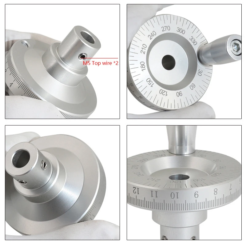 8/10/12mm Machine Tool Metal Laser Scale Handwheel Special For Manual Sliding Table Tools Graduated Handle Rocker