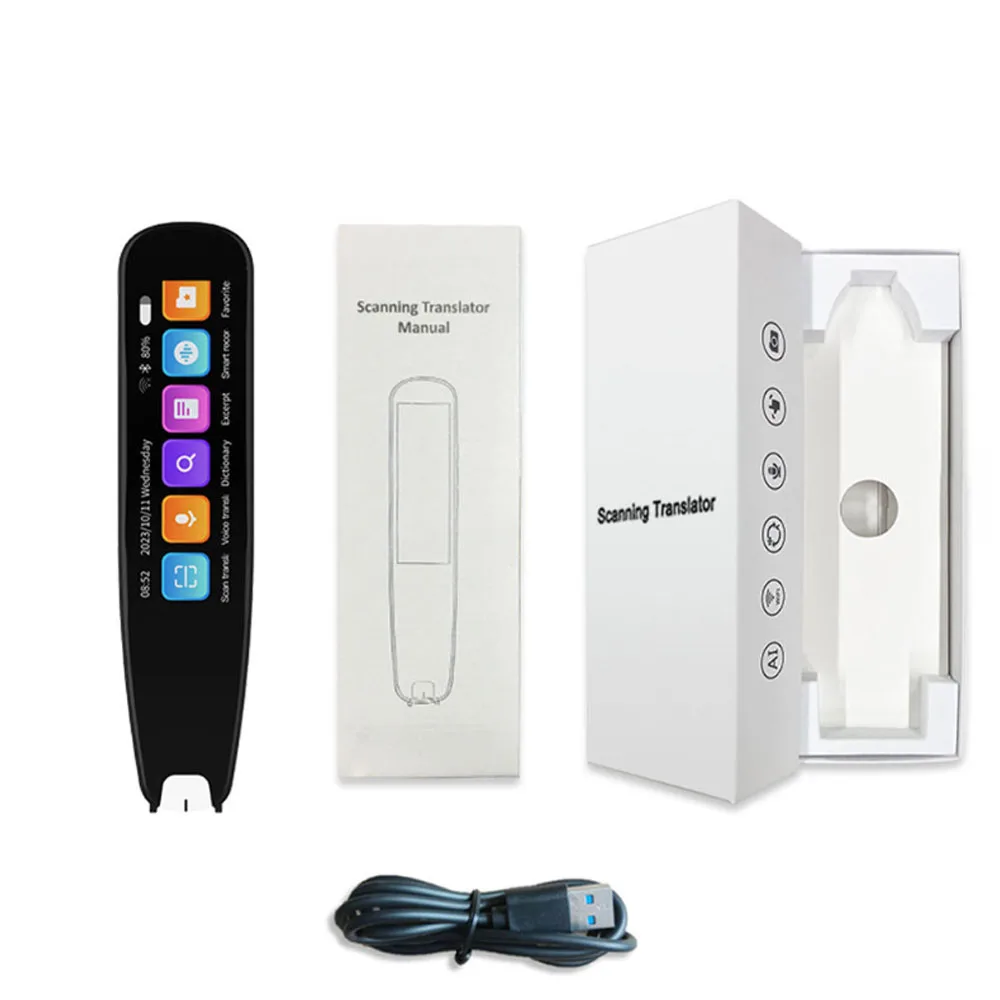 Artificial intelligence powered 3.7 inch IPS touch screen portable translation pen scanner offline 134 + online translation stud