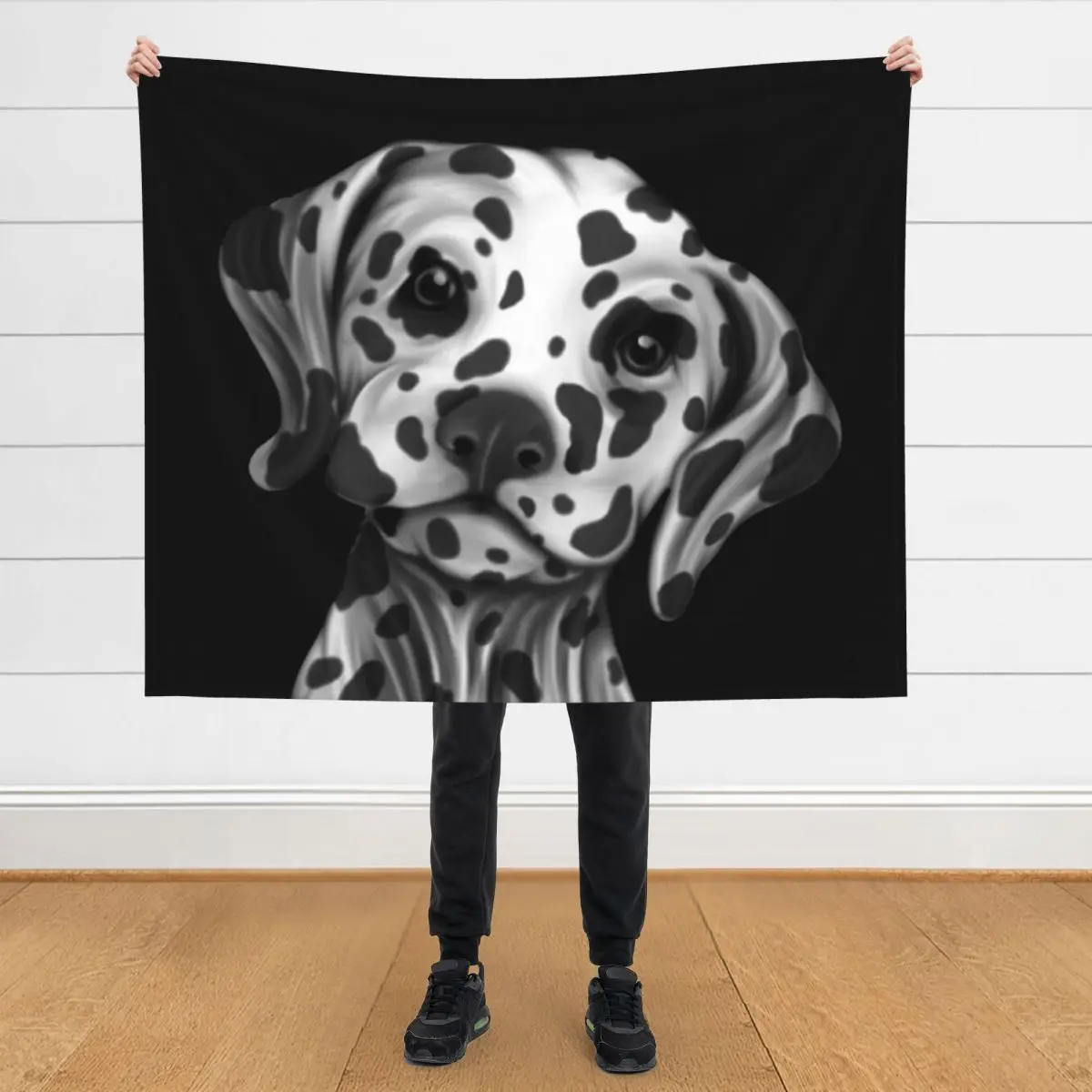 Dalmatian Painting Throw Blanket Giant Sofa wednesday Large Warm Blankets