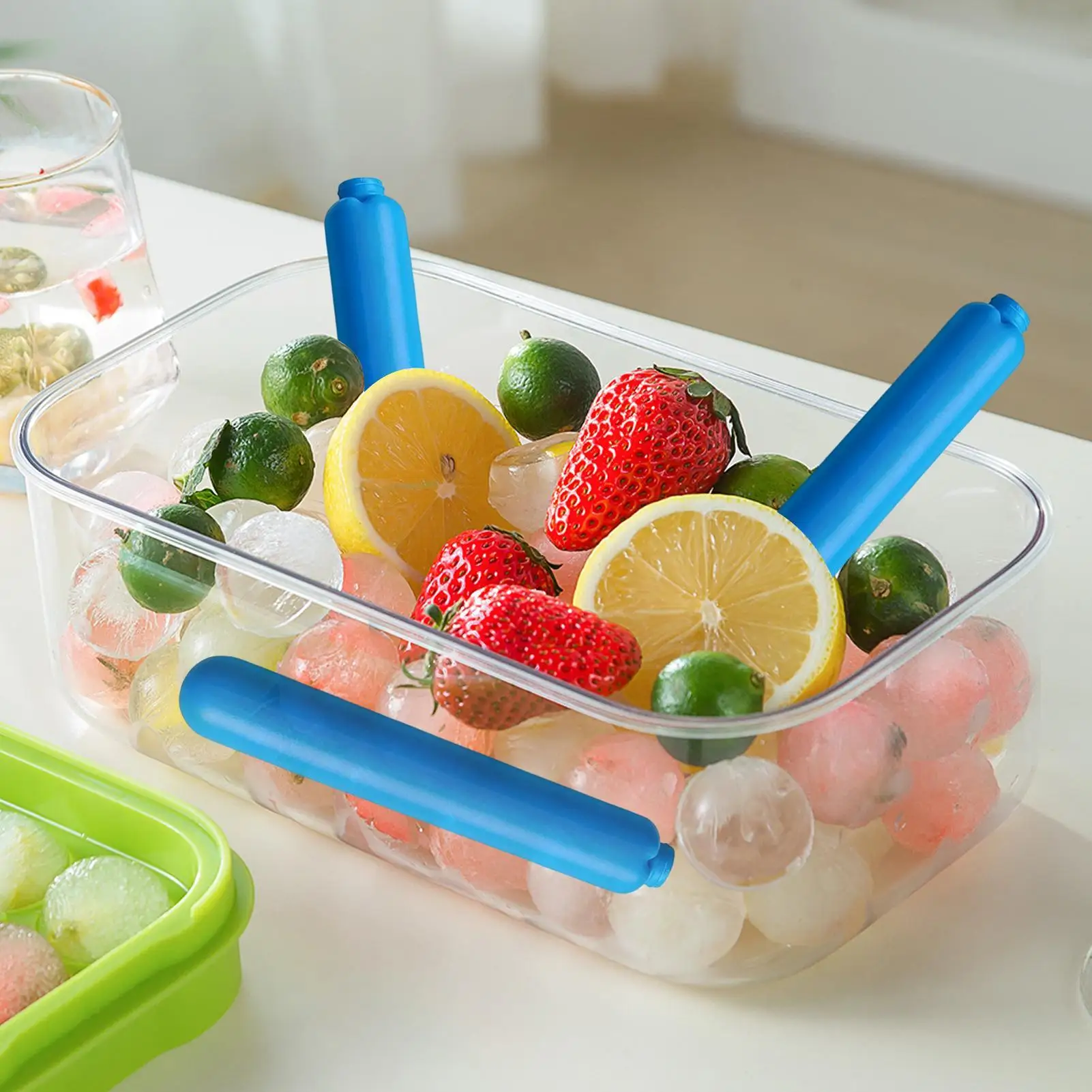 Ice Sticks for Water Bottles 6 Pieces Safe Portable Reusable Water Bottle Ice Stick for Home Travel Picnic Camping Lunch Box