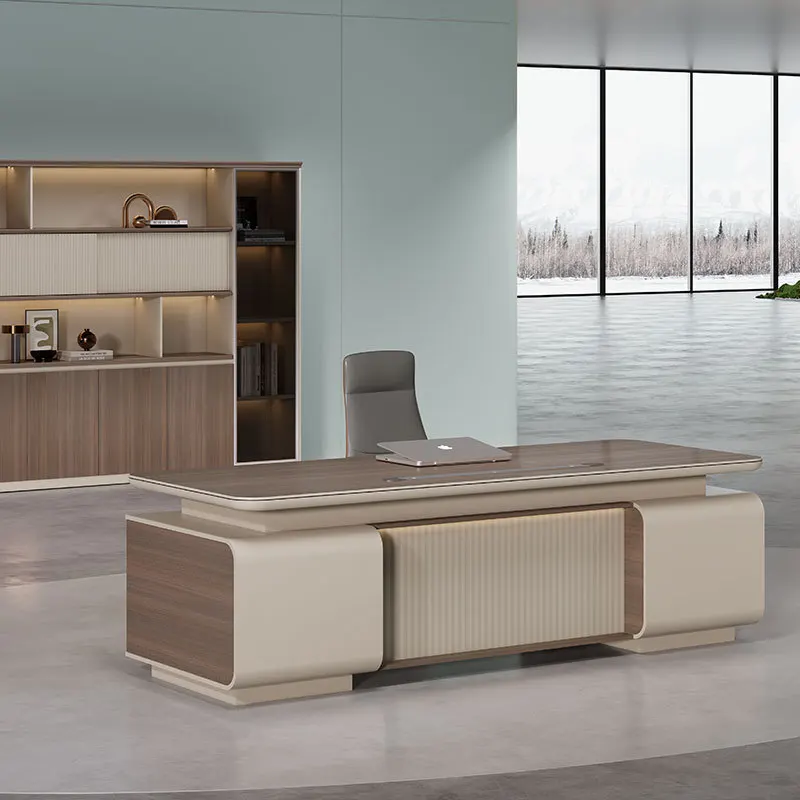 Advanced modern boss  light  desk large class  simple person's desk office desk and  combination