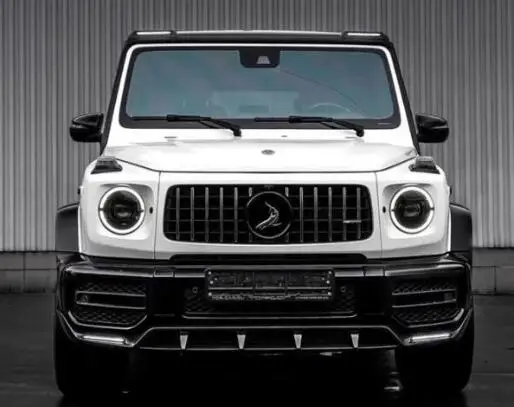 For Benz W464 G-Class G63 AMG 2019-2023 PP Matte Black Bumper Front Lip Splitters Rear Trunk Diffuser Spoiler Body Kit