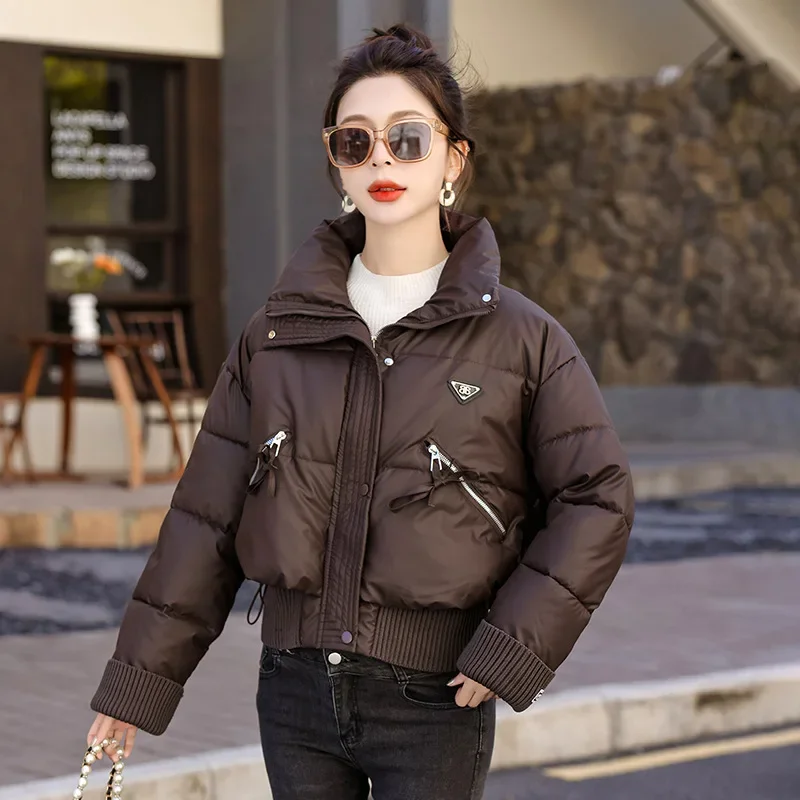 Frauen Jacke neue Herbst Winter Parkas weibliche Daunen Baumwoll mantel Femme lässig kurze warme Basic Oberbekleidung Damen Tops Mantel