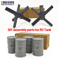 COOLBANK 1/16 Plastic Tank Model Peripheral Accessories German oil drum/Czech-hedgehog Obstacle for Henglong/COOLBANK RC Tanks