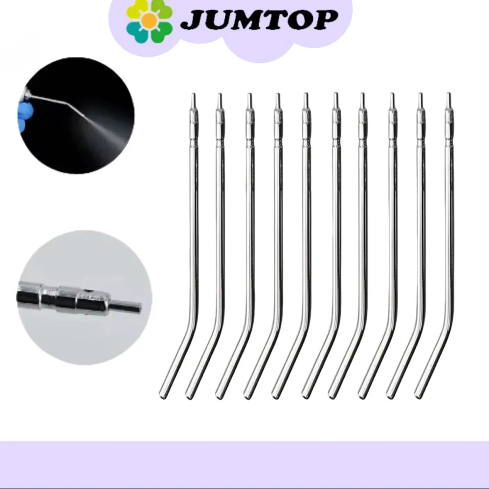 

10PCS Dental 3-Way Syringe Tips - Stainless Steel Air/Water Spray Nozzles for Dentistry