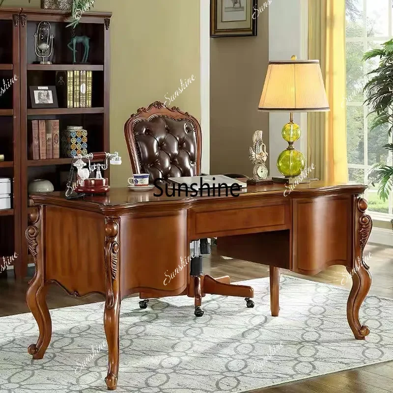 Luxury calligraphy writing desk boss president desk study computer deskTJ