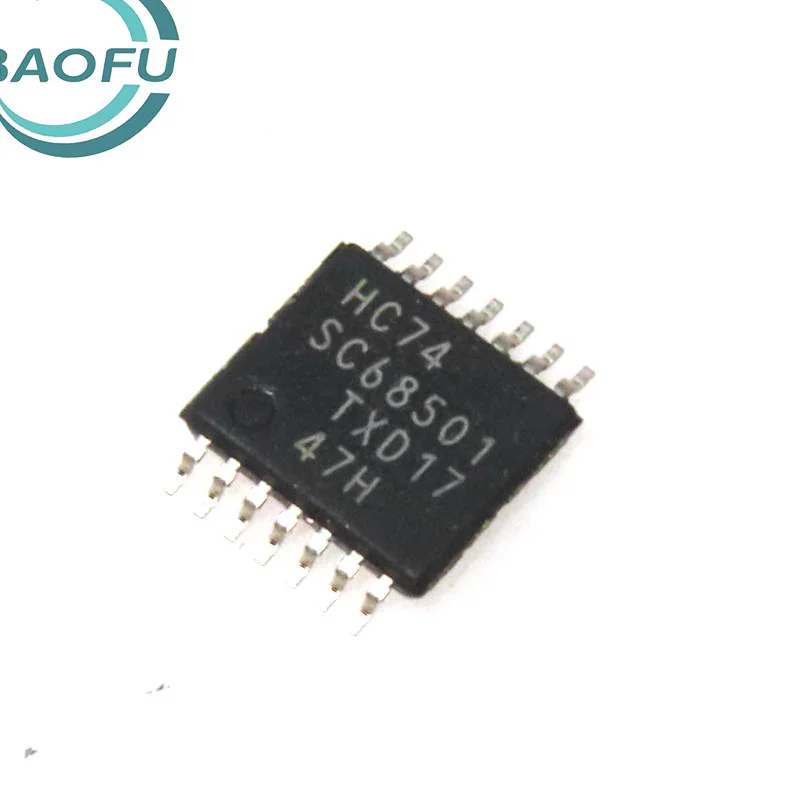 10PCS  74HC74PW 74HC165PW  SN74AHC74PW HA74 74HC14PW HC14 TSSOP-14TSSOP-16 dual D-type positive edge trigger with reset function