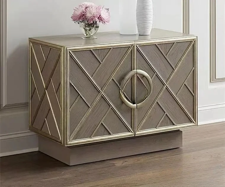 

A15 American solid wood entrance modern simple cabinet Nordic living room storage cabinet customization