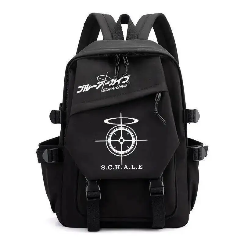Blue Archive Sirasu Azusa Black Backpack Cosplay Large Capacity School Bags Students Lolita Men Women Cute Tour Packages Gift