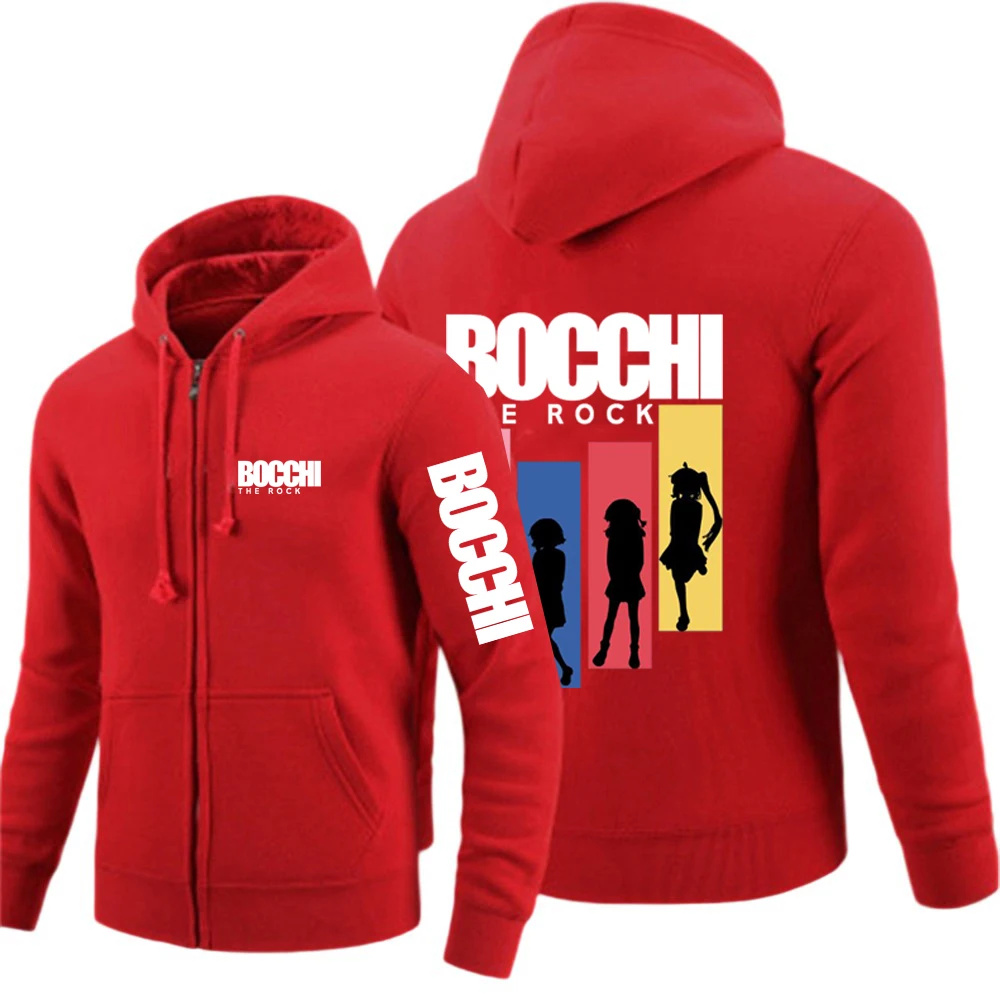 

BOCCHI THE ROCK Hitori Gotoh Ljichi Nijika, весна-осень 2024, повседневный мужской однотонный пуловер на молнии, толстовка с капюшоном, пальто, спортивная одежда